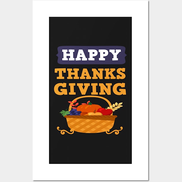 Thanksgiving day T-Shirts gift  turkey, christmas turkey  giving dinner Wall Art by artab